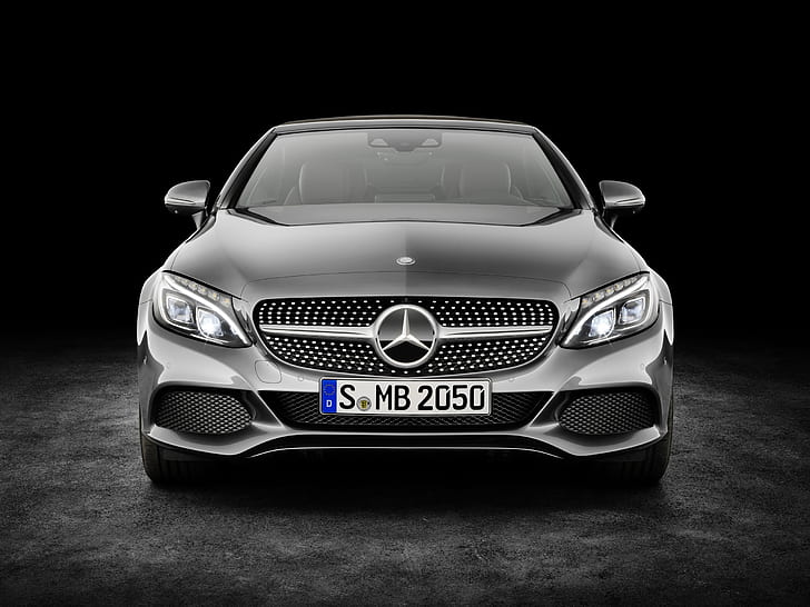 Mercedes-Benz C-Klasse Cabriolet AMG A205 Vorderansicht, Mercedes, Benz, Cabriolet, Vorderansicht, Ansicht, HD-Hintergrundbild