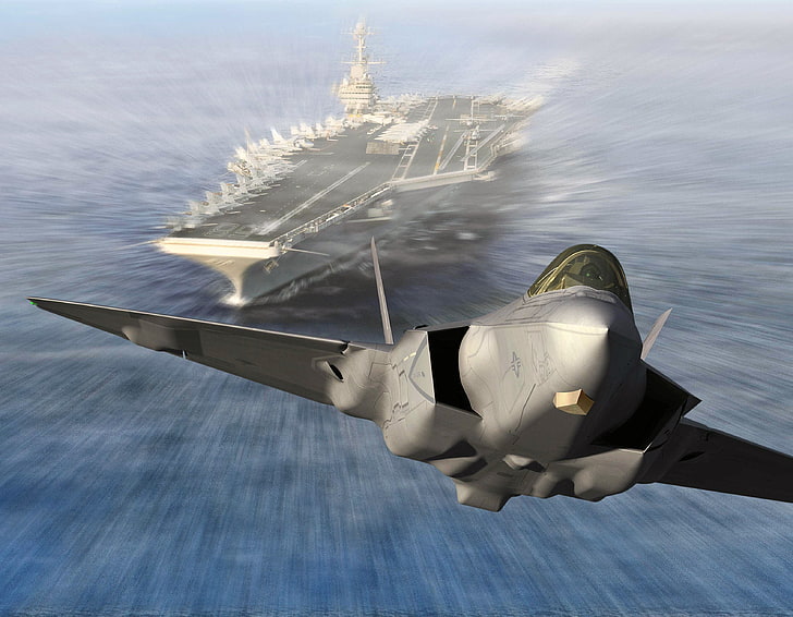 cgi militar despegar aviones portaaviones f35 lightning ii 3375x2625 Arte abstracto 3D y CG HD, militar, cgi, Fondo de pantalla HD