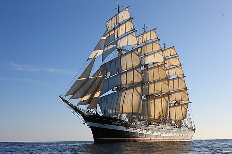 Segelschiff, Schiff, Fahrzeug, Meer, HD-Hintergrundbild HD wallpaper