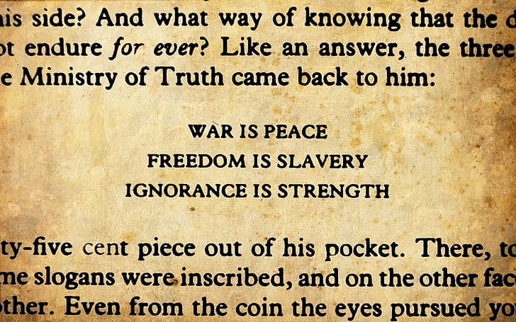 1984, George Orwell, quote, war, HD wallpaper