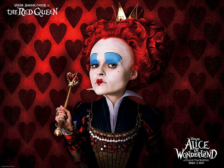 Helena Bonham Carter è la sanguigna Regina di Cuori in Alice in Wonde…   Filme alice no país das maravilhas, Alice no pais das maravilhas, Fantasias  rainha de copas