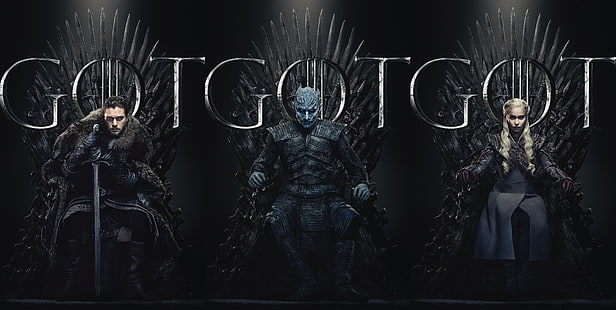 Fernsehserie, Game Of Thrones, Daenerys Targaryen, Emilia Clarke, Jon Snow, Kit Harington, Nachtkönig (Game of Thrones), HD-Hintergrundbild HD wallpaper