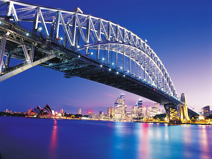 Bridge in sydney, sydney harbour bridge, bridge, sydney, australia, building, world, HD wallpaper