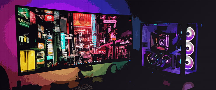  RGB, desk, HD wallpaper HD wallpaper