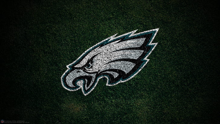 Piłka nożna, Philadelphia Eagles, emblemat, logo, NFL, Tapety HD