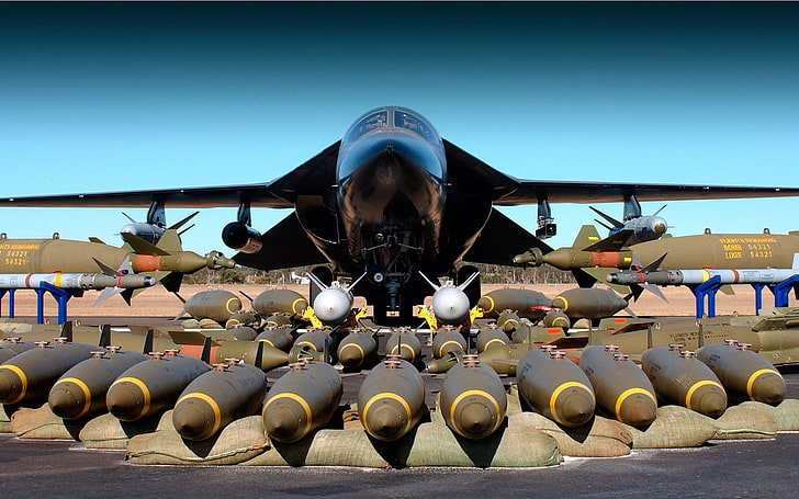 black jet fighter, pesawat, tentara, pesawat terbang, Bomber, General Dynamics F-111 Aardvark, militer, kendaraan, Wallpaper HD
