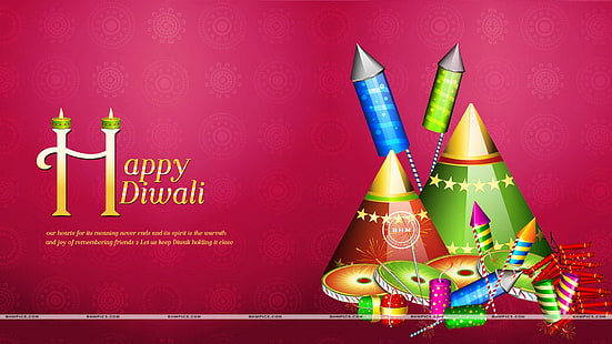 Happy Diwali Crackers, happy diwali text, festival / vacanze, diwali, festival, vacanze, cracker, Sfondo HD HD wallpaper