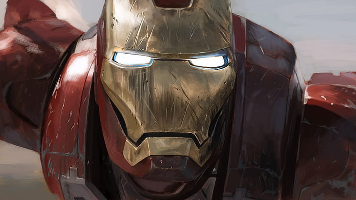 Iron Man Drawing Marvel Suit HD, ilustracja Iron Man, rysunek, filmy, człowiek, cud, żelazo, garnitur, Tapety HD