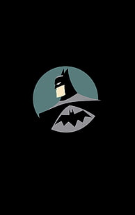 DC Batman-illustration, Batman, DC Comics, superhjälte, minimalism, porträttvisning, HD tapet HD wallpaper