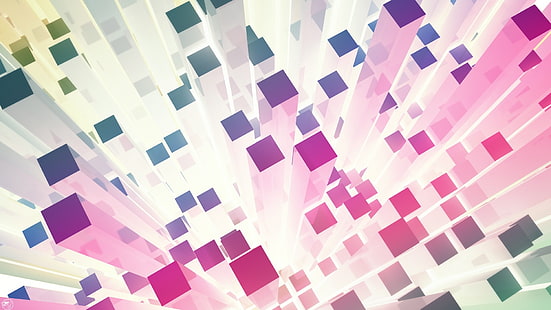 abstrakt, 3d, farbenfroh, platz, HD-Hintergrundbild HD wallpaper