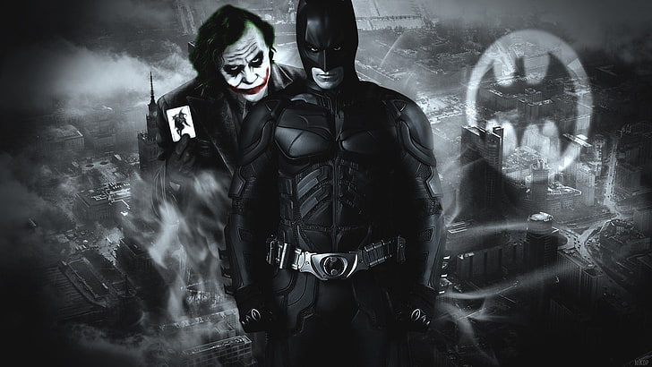 Cartel de Batman y el Joker, Batman comienza, Fondo de pantalla HD