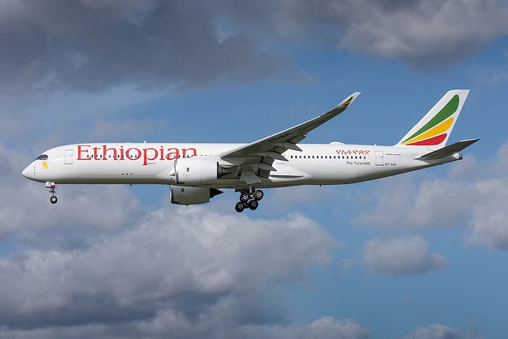 Airbus, A350-900, Ethiopian Airlines, Sfondo HD