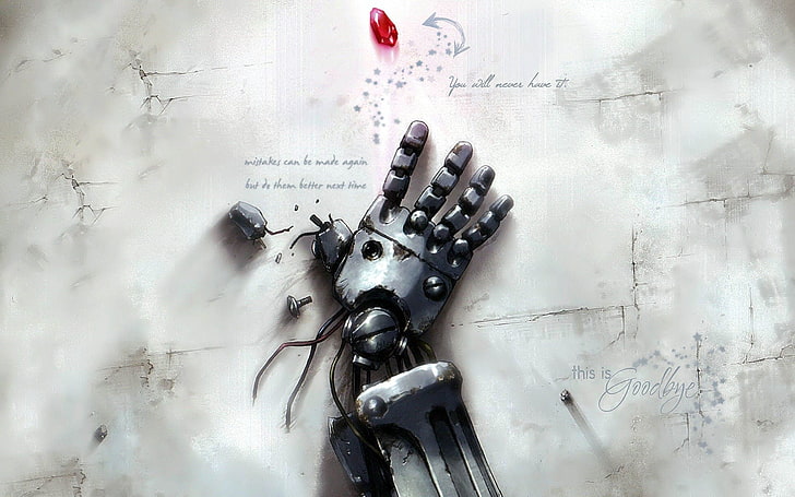 ilustração da mão direita, Full Metal Alchemist, mãos, tipografia, arte, anime, Elric Edward, HD papel de parede
