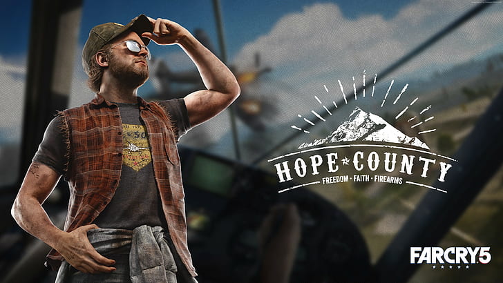 Hope County, Poster, Far Cry 5, 4K, Hope County, HD 배경 화면