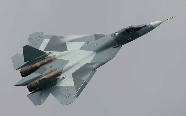 Chasseurs à réaction, Sukhoi Su-57, Fond d'écran HD