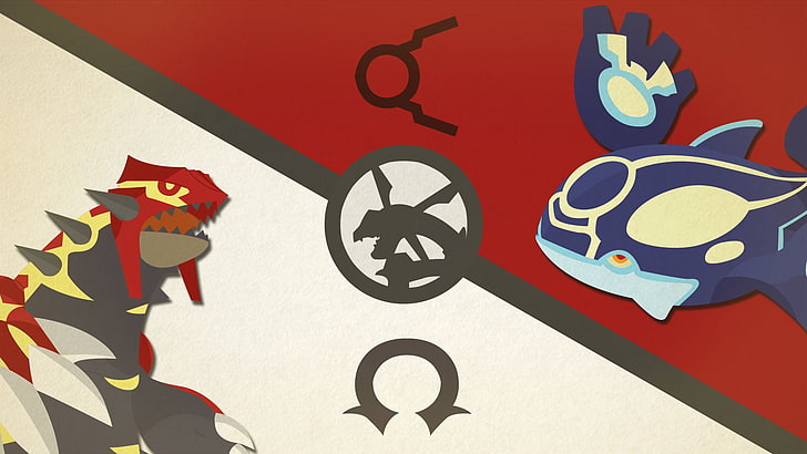 Pokémon, Pokémon: Omega Ruby and Alpha Sapphire, Groudon (Pokémon), Kyogre (Pokémon), Rayquaza (Pokémon), HD wallpaper