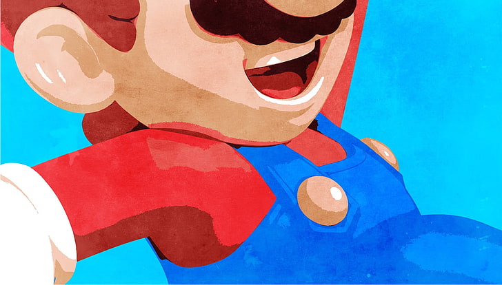Супер Марио иллюстрация, супер марио, нинтендо, арт, текстура, HD обои