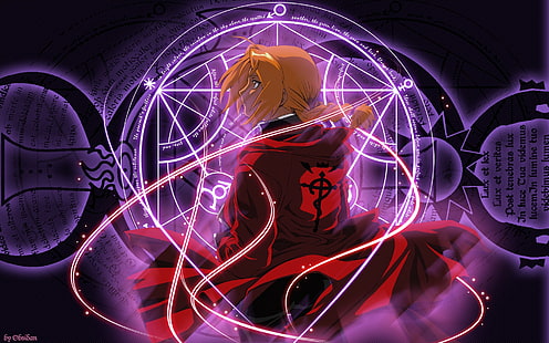 alchimia, Full Metal Alchemist Brotherhood, anime, Fullmetal Alchemist: Brotherhood, Full Metal Alchemist, Elric Edward, Sfondo HD HD wallpaper