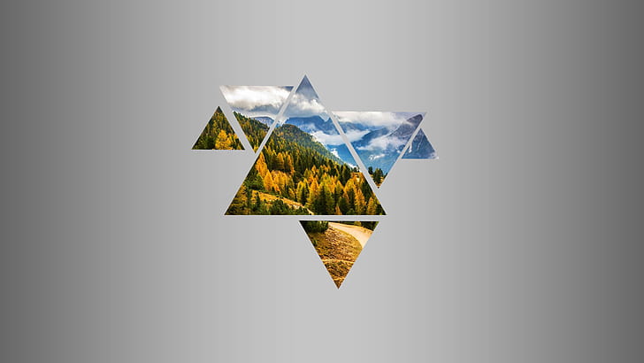 montañas, Photoshop, distorsión, Alpes suizos, Fondo de pantalla HD