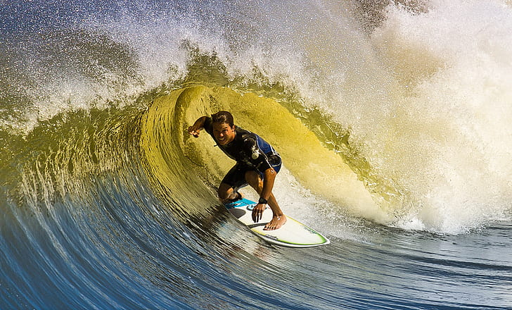 wave, male, Board, surfing, HD wallpaper