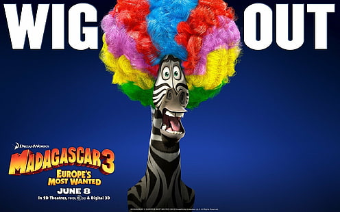 Movie, Madagascar 3: Europe's Most Wanted, Marty (Madagascar), HD wallpaper HD wallpaper