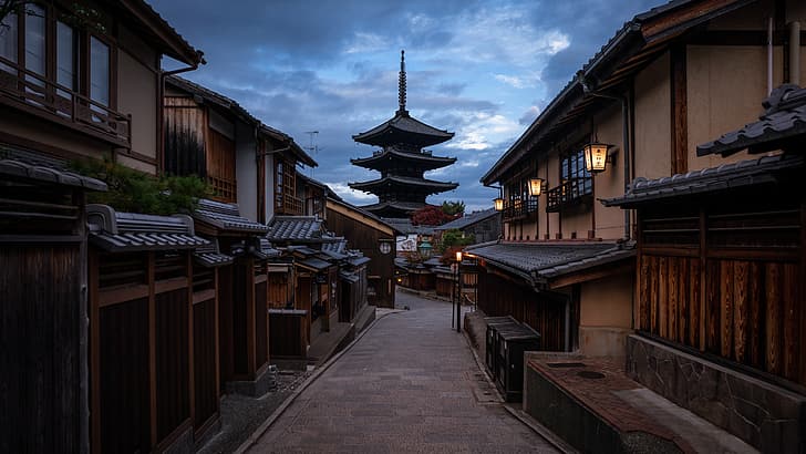 Japonia, świątynia, pagoda, Kioto, Honsiu, Tapety HD