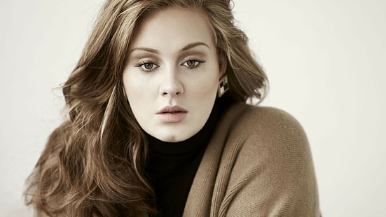 Adele, singer, celebrity, simple background, HD wallpaper HD wallpaper