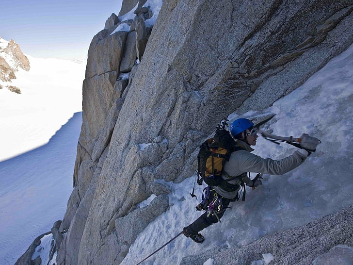 Sports, Mountaineering, Mountain, Snow, Winter, HD wallpaper