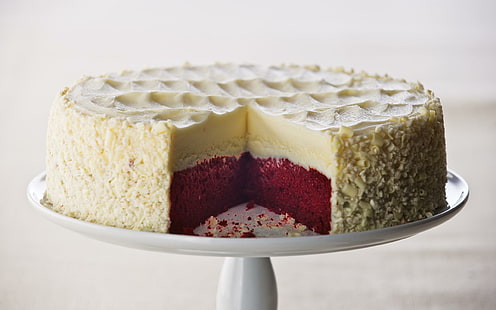 Ymmy Cream Cake, бежевый торт, классный, хороший, еда, сладкий, 3d и абстрактный, HD обои HD wallpaper