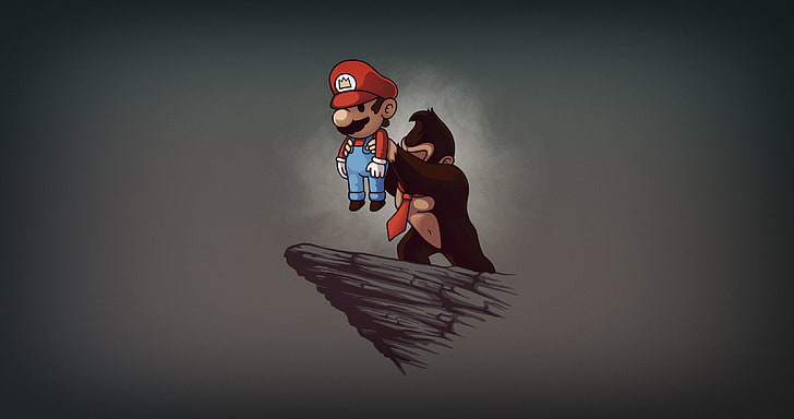 Super Mario, videogame, Donkey Kong, Arte dos videogames, HD papel de parede