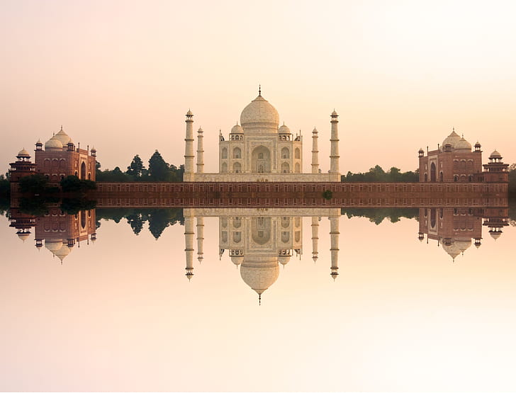 Taj Mahal 4k Bild herunterladen, HD-Hintergrundbild