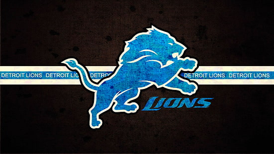 Detroit Lions, football americano, NFL, logo, Sfondo HD HD wallpaper