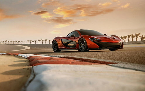 суперкар, McLaren, McLaren P1, красные машины, средство передвижения, HD обои HD wallpaper