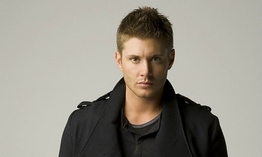 Handsome Jensen Ackles, svart krage skjorta för män, Hollywood kändisar, manliga kändisar, hollywood, skådespelare, amerikansk, HD tapet HD wallpaper