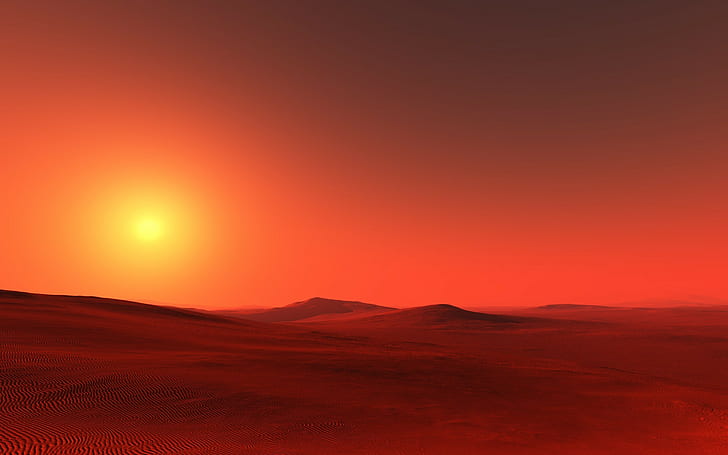 غروب شمس الصحراء، خلفية HD