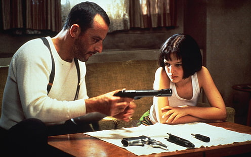 sweat-shirt blanc pour hommes, Movie, Leon: La professionnelle, Natalie Portman, Fond d'écran HD HD wallpaper