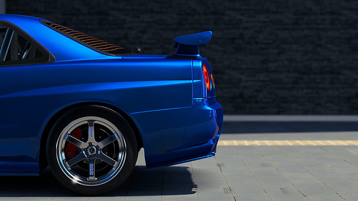 Forza Horizont 3, Auto, 2K, Nissan Skyline GT-R R34, Nissan GTR, Raketenhase, Videospiele, HD-Hintergrundbild