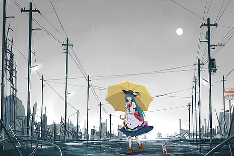 Anime, Touhou, Tenshi Hinanawi, Sfondo HD HD wallpaper