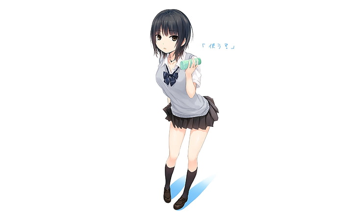 original characters, anime girls, school uniform, Coffee-Kizoku, HD wallpaper