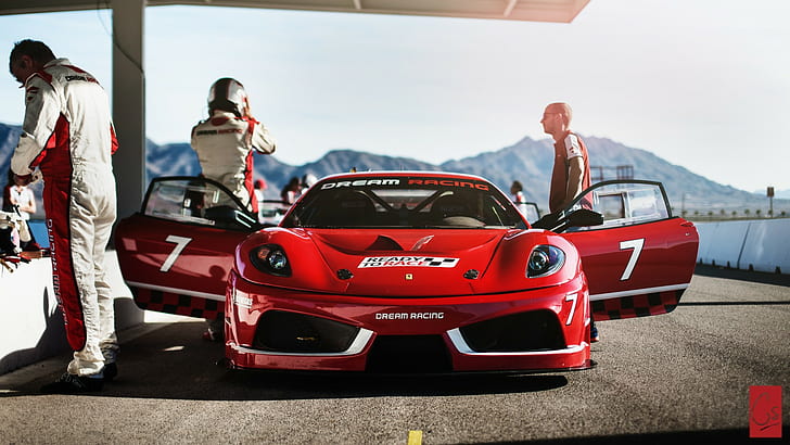 Ferrari F430, автомобиль, суперкар, красные машины, Ferrari, HD обои