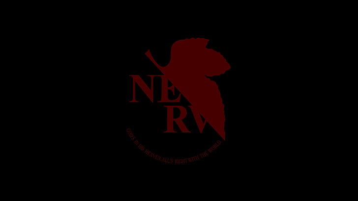 Red And Black Nerv Logo Anime Neon Genesis Evangelion Minimalism Hd Wallpaper Wallpaperbetter