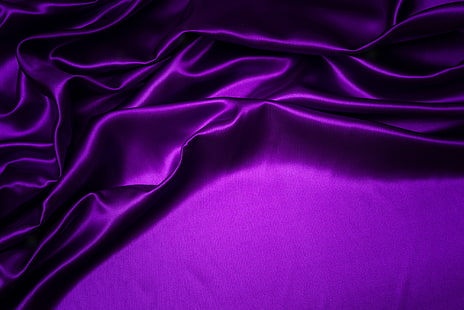 ungu, latar belakang, sutra, kain, lipatan, tekstur, Wallpaper HD HD wallpaper