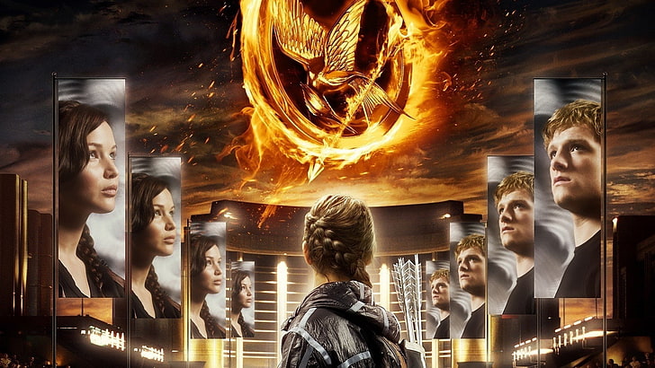 The Hunger Games, Jennifer Lawrence, Josh Hutcherson, Katniss Everdeen, HD  wallpaper | Wallpaperbetter