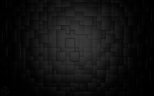 minimalism, Cinema 4D, cube, black, HD wallpaper HD wallpaper