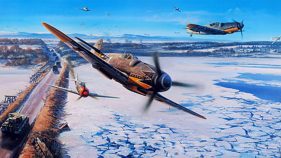 grå propellerplan illustration, figur, konst, Messerschmitt, Me-109, Luftwaffe, Nicolas Trudgian, Bf.109, enmotorig kolv fighter-low, HD tapet HD wallpaper