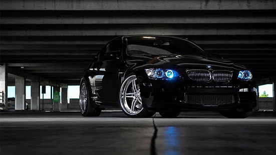 siyah BMW coupe, araba, BMW, siyah arabalar, araç, BMW M3, HD masaüstü duvar kağıdı HD wallpaper