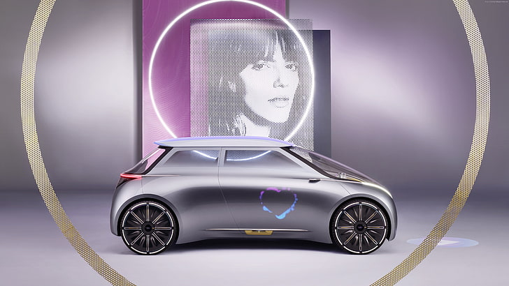 electric car, concept, Mini Next 100, HD wallpaper