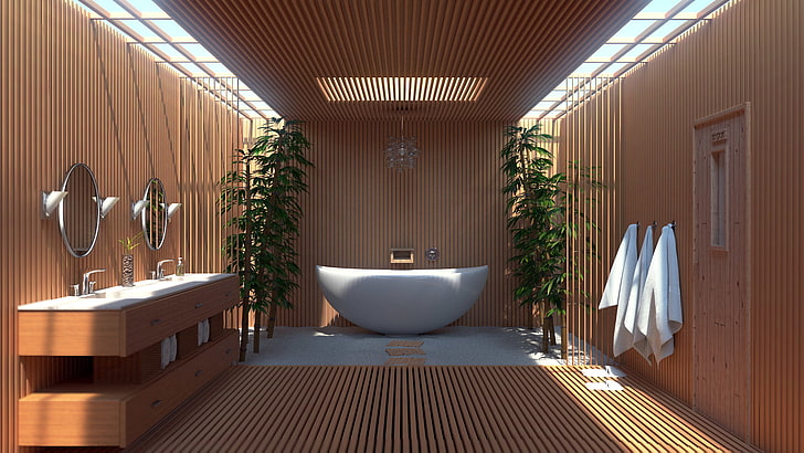 Mélangeur, salle de bain, design d'intérieur, Fond d'écran HD