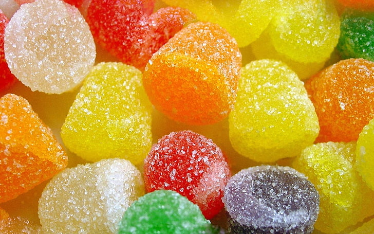 gummy candies, jellies, sweets, tasty, sugar, HD wallpaper