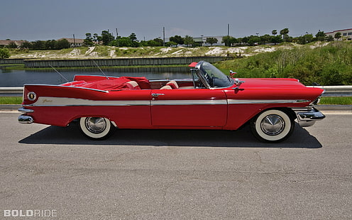 Plymouth, bil, vintage, röda bilar, fordon, Oldtimer, HD tapet HD wallpaper